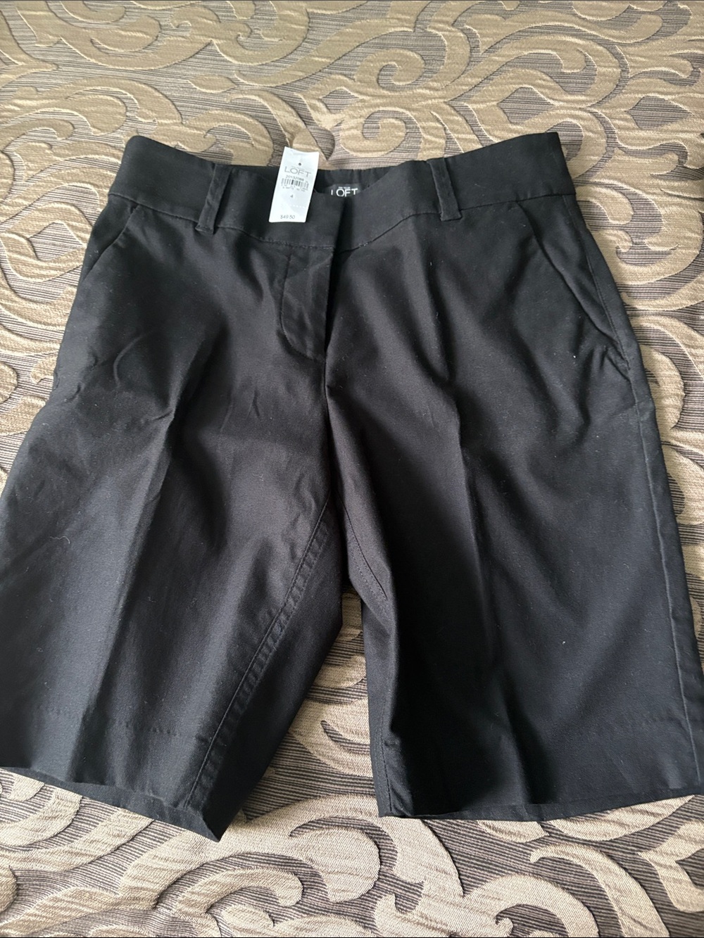 LOFT Women's Black Bermuda Shorts NWT